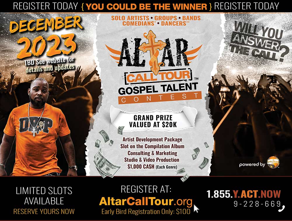 Altar Call Tour Gospel Talent Contest Flyer
